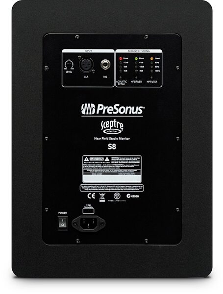 open zoom image for PreSonus Sceptre S8 CoActual Active Studio Monitor, Back