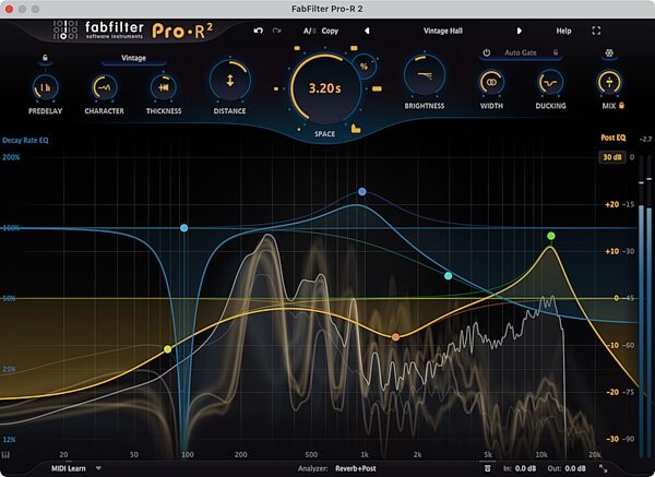 open zoom image for FabFilter Mixing Bundle Plug-ins Software, Digital Download, Pro-R 2 Screenshot