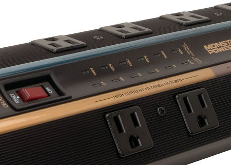 open zoom image for Monster Cable Power Pro 1000 8-Outlet Surge Suppressor, Close Up 1