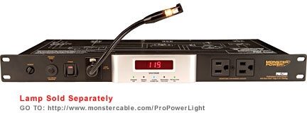 open zoom image for Monster Cable Power Pro 2500 PowerCenter 10-Outlet Power Conditioner, With Lamp