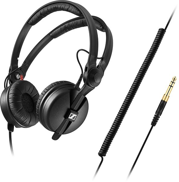 open zoom image for Sennheiser HD25 PLUS On-Ear Closed-Back Headphones, New, Coiled Cable Included