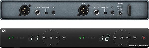open zoom image for Sennheiser XSW 1-825 Dual Vocal Wireless Microphone System, Band A (548 - 572 MHz), Action Position Back