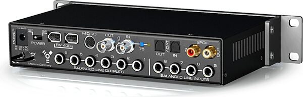 open zoom image for RME Fireface 400 FireWire Audio Interface, Rear Angle