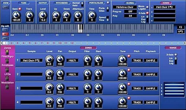 open zoom image for Akai Z4 64-Voice 24-Bit/96kHz Rackmount Sampler, Program Editor