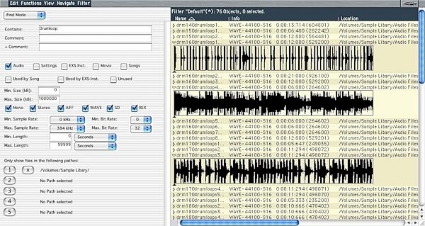 open zoom image for Emagic Logic Platinum (Macintosh), Project Manager
