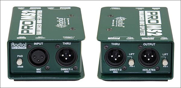 open zoom image for Radial ProMS2 Passive Microphone Splitter, New, Front and Back