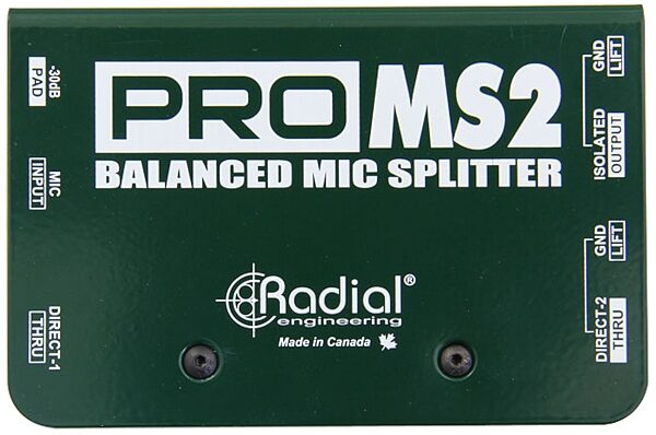 open zoom image for Radial ProMS2 Passive Microphone Splitter, New, Top