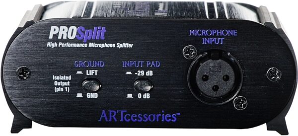 open zoom image for ART Prosplit 2-Way Microphone Splitter, New, Front