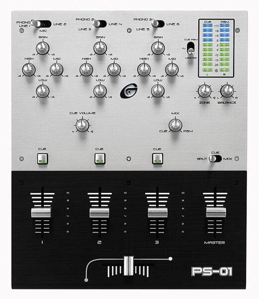 open zoom image for Gemini PS01 3-Channel 10 in. DJ Mixer, Main