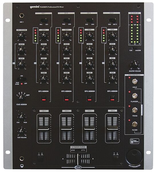open zoom image for Gemini PS828EFX 4-Channel DJ Mixer, Main