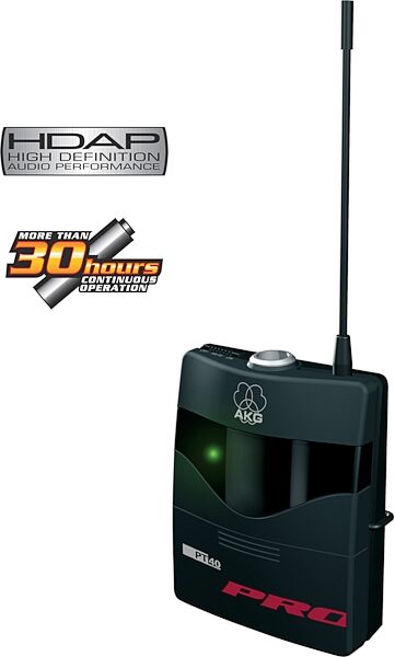 open zoom image for AKG WMS40 Pro Sports Set Single Wireless System with C444L Headset, PT 40 PRO transmitter
