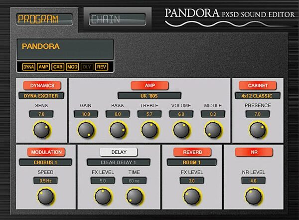 open zoom image for Korg Pandora PX5D Guitar and Bass Multi-Effects Processor, PX5D Sound Editor