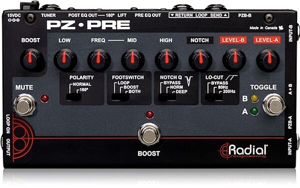 open zoom image for Radial Tonebone PZPRE Acoustic Instrument Preamp, New, view