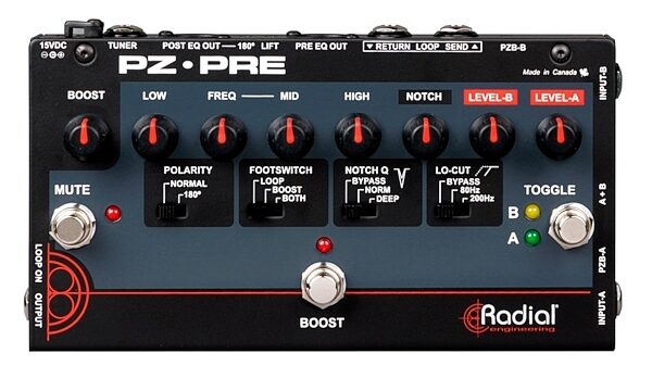 open zoom image for Radial Tonebone PZPRE Acoustic Instrument Preamp, New, Main