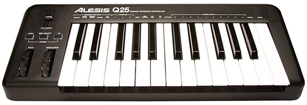 open zoom image for Alesis Q25 25-Key USB MIDI Keyboard Controller, Angle