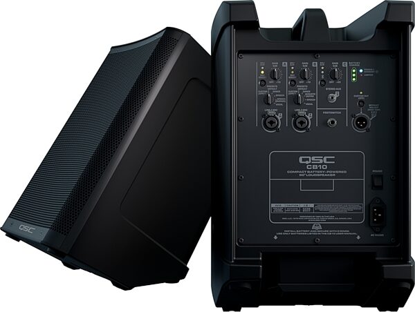 open zoom image for QSC CB10 Compact 2-Way Battery-Powered Loudspeaker, New, Rear