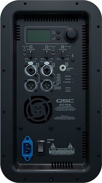 open zoom image for QSC KC12 K Column PA System, Black, KC12-BK, Action Position Back