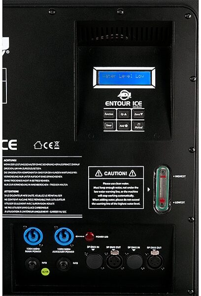 open zoom image for ADJ Entour Ice Low Lying Fog Machine with Hose, New, Rear Detail