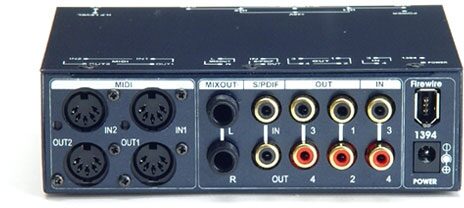 open zoom image for Ego Systems QuataFire Audio/MIDI Firewire Interface (PC/Mac), Back