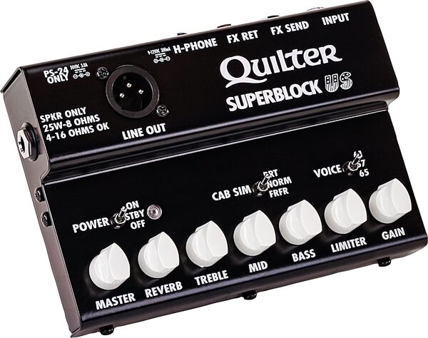 open zoom image for Quilter SuperBlock US Pedalboard Amplifier (25 Watts), New, Action Position Back