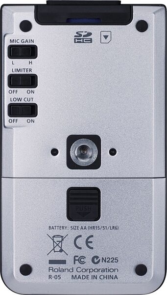 open zoom image for Roland R-05 Digital Handheld Recorder, Back