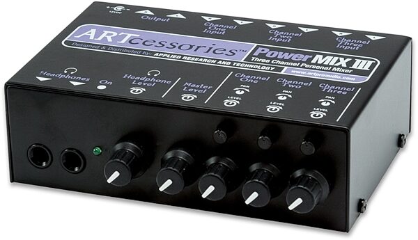open zoom image for ART PowerMIX III 3-Channel Mini Stereo Line Mixer, New, view