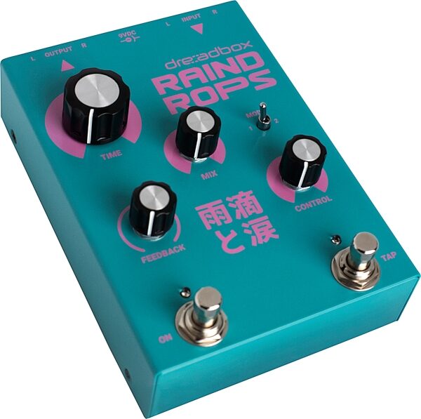 open zoom image for Dreadbox Raindrops Hybrid Stereo Delay Pedal, New, Action Position Back