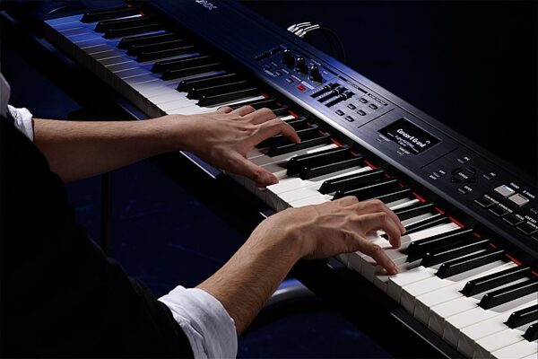 open zoom image for Roland RD-300NX Stage Piano (88-Key), Glamour View - Hands In Play