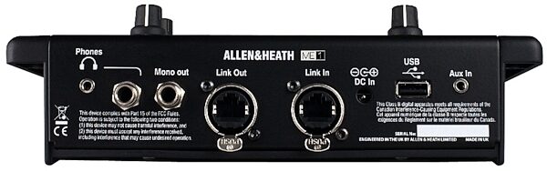 open zoom image for Allen and Heath ME-1 40-Channel Personal Monitor Mixer, New, Rear