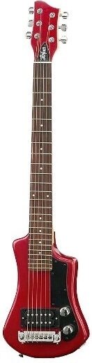 open zoom image for Hofner Shorty Electric Travel Guitar (with Gig Bag), Red