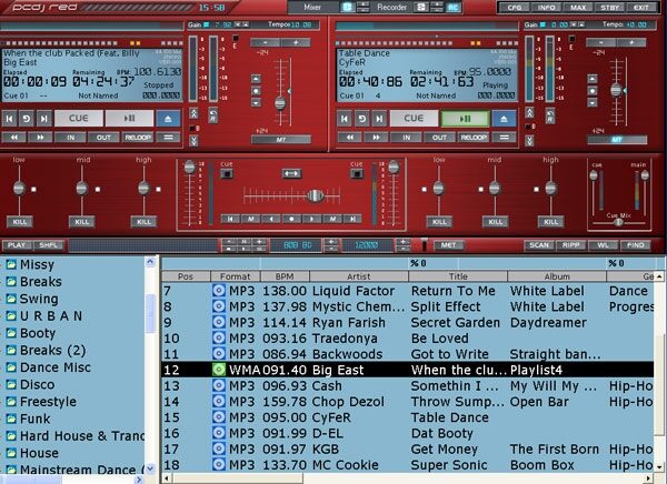 open zoom image for Visiosonic PCDJ Red VRM DJ Software, Windows, Main