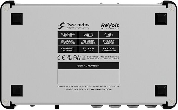 open zoom image for Two Notes ReVolt Guitar 3-Channel Analog Amp Simulator Preamp Pedal, New, Action Position Back