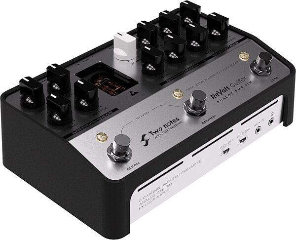 open zoom image for Two Notes ReVolt Guitar 3-Channel Analog Amp Simulator Preamp Pedal, New, Action Position Back