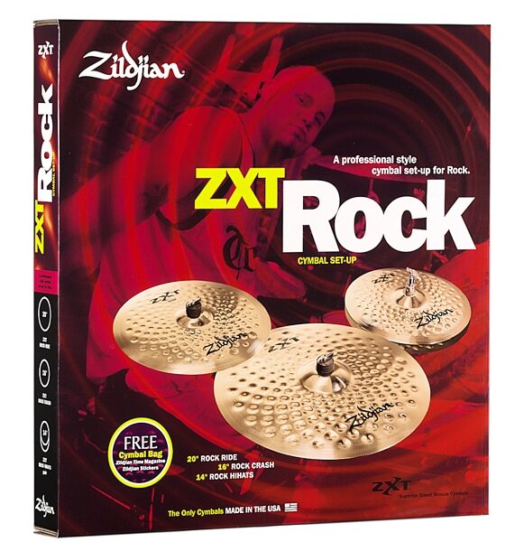 open zoom image for Zildjian ZXT 4-Piece Rock Cymbal Pack, Main