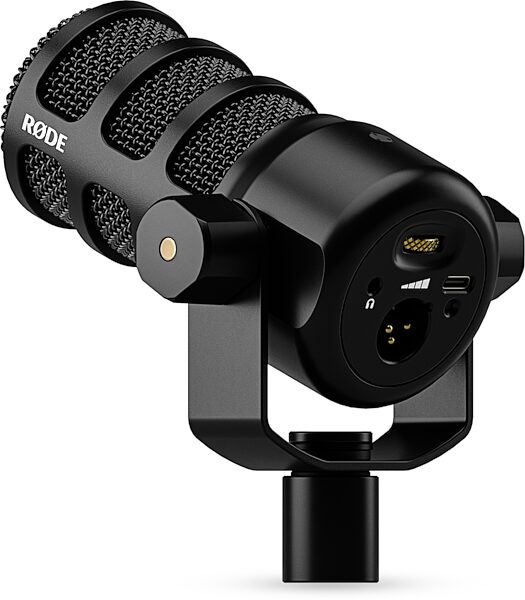 open zoom image for Rode PodMic USB Ultraversatile Dynamic USB + XLR Microphone, Black, Action Position Back