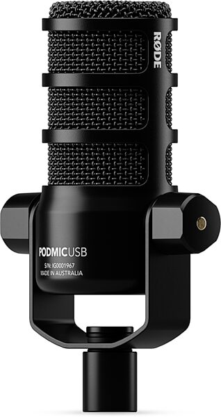 open zoom image for Rode PodMic USB Ultraversatile Dynamic USB + XLR Microphone, Black, Action Position Back