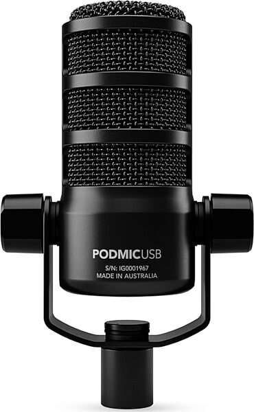 open zoom image for Rode PodMic USB Ultraversatile Dynamic USB + XLR Microphone, Black, Action Position Back