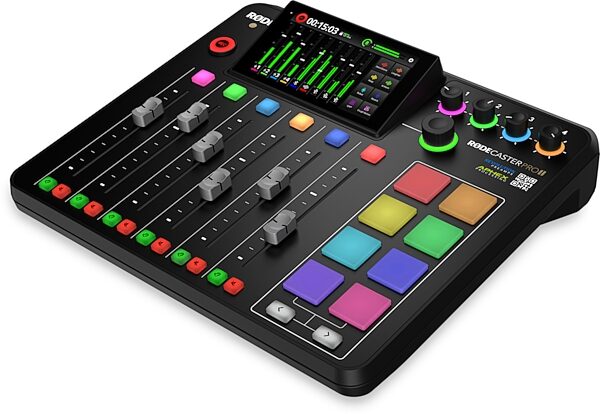 open zoom image for Rode RODECaster Pro II Audio Production Studio, Black, Action Position Back