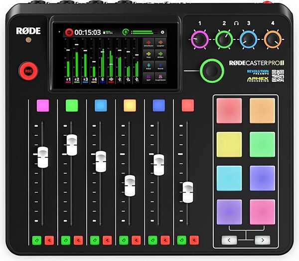 open zoom image for Rode RODECaster Pro II Audio Production Studio, Black, Action Position Back