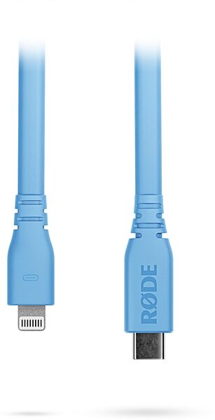 open zoom image for Rode SC19 1.5m USB-C to Lightning Accessory Cable, Blue, Action Position Back