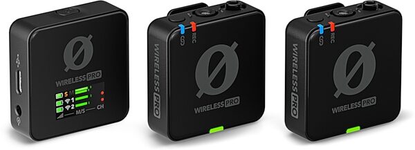 open zoom image for Rode Wireless PRO Dual-Channel Wireless Microphone + Recording System, New, 3 Angle