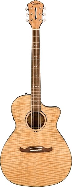 open zoom image for Fender FA-345CE Flame Maple Top Auditorium Acoustic-Electric Guitar, Natural, Action Position Back