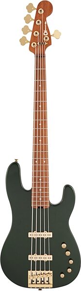 open zoom image for Charvel Pro-Mod San Dimas JJ V Electric Bass, 5-String, Lambo Green, Action Position Back