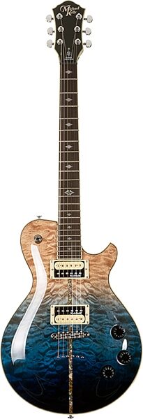 open zoom image for Michael Kelly Custom Collection Patriot Instinct Bold Electric Guitar, Pau Ferro Fingerboard, Blue Fade, Open Box (Good), Action Position Back