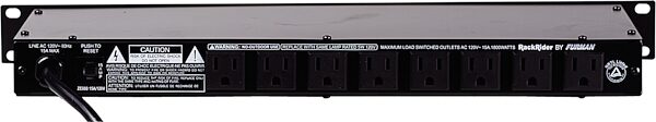 open zoom image for Furman Rackrider RR15PLUS with Lights and Volt Meter, Rear