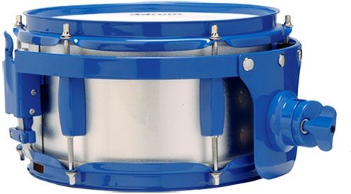 open zoom image for DDrum Diablo Side Snare Drum, Silver with Blue Hardware