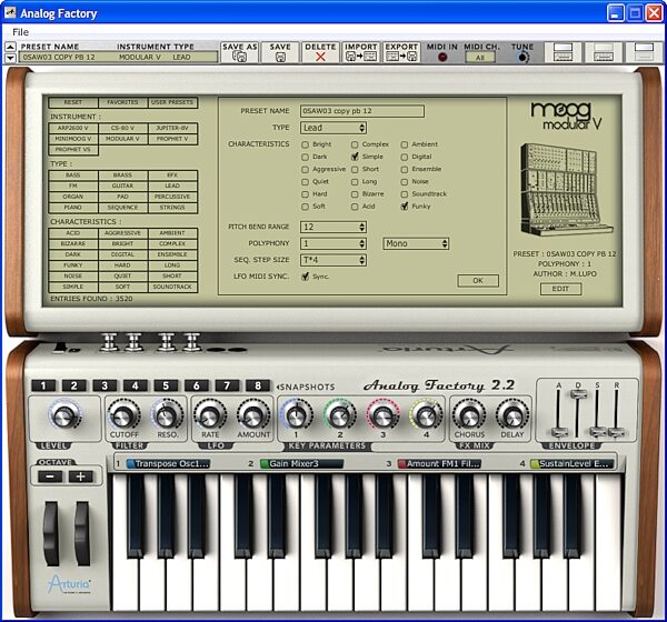 open zoom image for Arturia Analog Factory Classic Synth Plug-In, Main