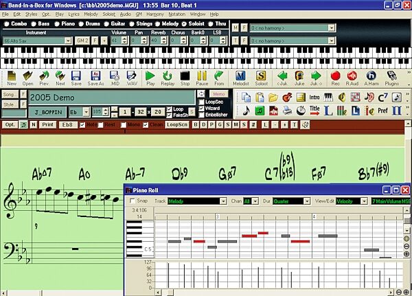 open zoom image for PG Music Band in a Box (Macintosh), Main