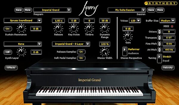 open zoom image for Synthogy Ivory Grand Piano Software (Macintosh and Windows), Main