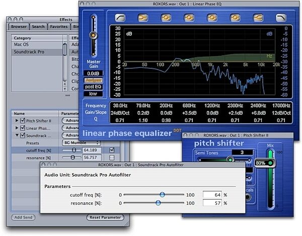 open zoom image for Apple Soundtrack Pro Music Production Software (Macintosh), EQ